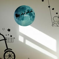 Novi Creative Wall Clock Svjetlosni sat 3D sat Moon Glow u ukrasima tamnog sata za dječje dječačke dječje