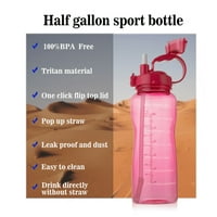 Patlom za vodu s vremenskim markerom i slamom - BPA Besplatno veliki motivacijski sportski boca za vodu