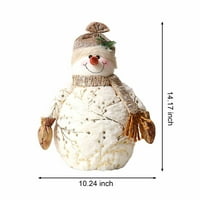 Vikakioze Dekoracija božićne lutke, ukrasi za snjegović lutke plišali božićne snježne lutke za ukrase božićnog stola