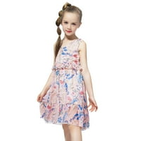 Little Girls Haljina Toddler Summer Haljina bez rukava Šifonska haljina Šifon Bohemijska haljina Moda