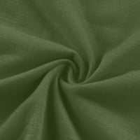 Gotyou haljine ženski džep dugih rukava casual labav majica haljina vojska zelena xxxl