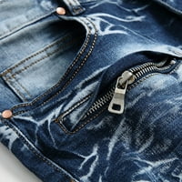 Xinqinghao Lounge Hlače Muške vintage traperice Traper preklopne radne pantalone Osnovne hlače Teretne