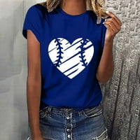 Amidoa Ženski softball bejzbol tee majica Grafička ispisana odjeća Bluza Bejzbol mama majica Comfy Chic