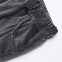 WAVSUF djeca postavlja odjeću djevojke udobne hlače s dugim rukavima Fleece tamno sive odjeće postavljene veličine 2- godine