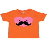 Inktastični kawaii brkovi srca Bora za djevojačka majica Toddler