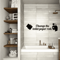 Promjena koluta za toalet - pravila kupaonice Toaletni otvor Vinilna zidna umjetnička naljepnica naljepnica