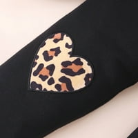 Popshion Toddler Girls Leopard Dukseri i srčani uzorak pantalone Jesen Zimska odjeća Set 4-5T