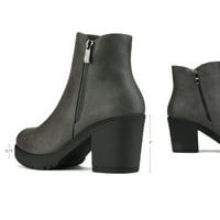 Parovi snova Ženske cipele s niskim potpeticama Zimske partijske cipele Z0EY- Grey PU veličina 6.5
