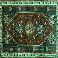 Ahgly Company Machine Persible Pravokutnik Perzijske tirkizne plave tradicionalne prostirke, 5 '7'