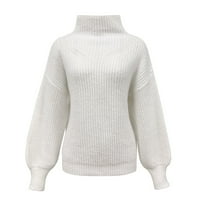 Kali_store povuci preko džempera Žene žene vuče V vrat džemper s rukavima s rukavima bijeli, l