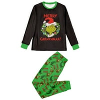 Dr Seuss The Grinch Božićne pidžame postavljeno za porodicu za obiteljski božićni PJS podudarni setovi
