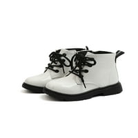 Gomelly Boy's Boy's Boots čizme sa zatvaračem platforme Lagane cipele Djevojke Djeca Bijela Toddler