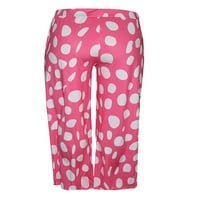Hlaokwis HONGE Elastične pantalone za struku Prevelike duge hlače Ležerne prilike labavi džepovi cvjetni print