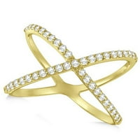 Oblikovani dijamantni prsten 14k žuto zlato 0,50ct