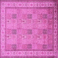 Ahgly Company Zatvoreni kvadrat Perzijske ružičaste tradicionalne prostirke područja, 5 'kvadrat