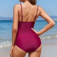 Ženski kupaći kostimi seksi jedno rame Čvrsto seksi izdubljeni bikini setovi jedno kupanje za žene vino l
