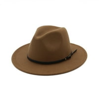 SHPWFBE dodaci Ženski filc Outback Hat Panama Hat Široki obod Ženski kaiš kopča Fedora Hat