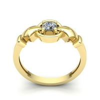 Originalna 0,4CTW okrugli rez Dijamantni ženski ženski montirani zaručnički prsten čvrstih 10k ruža, bijelo ili žuto zlato H si2