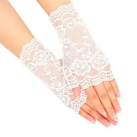UPOSAO ženske rukavice bez čipke bez cvjetnih klinača za sunčanje mladenke Bridal Prom rukavice za svadbeni