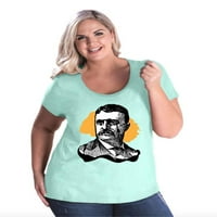 Normalno je dosadno - ženska majica plus veličine, do veličine - američki predsjednik Theodore Roosevelt