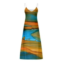 Zunfeo Žene Ljetne haljine - udobna haljina za plažu bez rukava s rukavima od tiskane vintage boemia