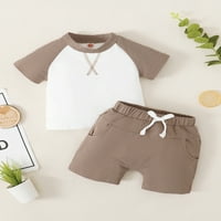 MA & Baby Deitko dečka Djevojka Ljetna odjeća set kratkih rukava Tors + kratke hlače TrackSit outfit