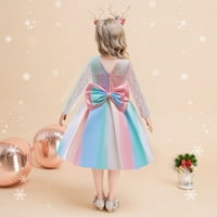 Slatke haljine za teen djevojke dječje bowkt multibolor pageant rođendan čipka dugi haljina diplomirana