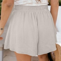 Njoeus ženske pune boje casual labavi džepovi za crtanje struka Skraćenice Summer Lounge Plaže Kratke hlače Žene plus veličine Shorts S-5XL