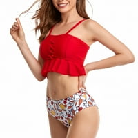 Sdjma bikini set zavojastom brazilski kupaći kostimi Women plus veličina Print SwimjupMait kupaći kostim