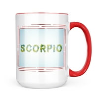 Neonblond Scorpio Stars Green Blue Rendering Poklon za ljubitelje čaja za kavu