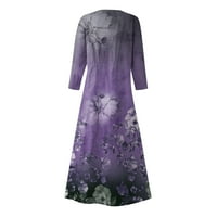 Drešena prodavača FOPP za žene Proljeće Boho casual modna haljina za rukavu za odmor Veliki veličine