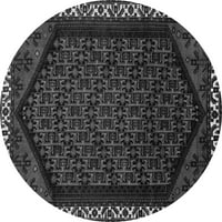 Ahgly Company u zatvorenom okruglom perzijskim sivim tradicionalnim prostirkama, 6 'okruglica