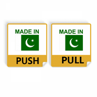 Pakistan Country Love Push Pull Potcrt vrata Vinyl naljepnice Prodavnica