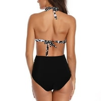 Set bikini zavojski ispis plivanja kupaći kostimi na plaži odijelo za žene zadjele kupaćih kostimi