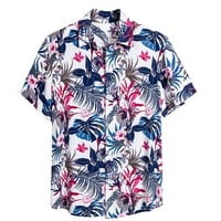 Njoeus Havajska majica za muškarce izlaze na vrhove ljetne vintage tiskane majice Muški kratki rukav