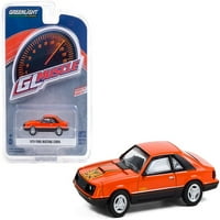 Od - Ford Mustang Cobra mandarine narančasta i crna sa grafikom Greenlight mišić serija modelni automobil
