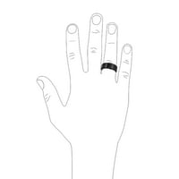 Široka buba crna mat fini završena vjenčani trake titanijumski prstenovi