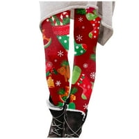 High Squiks teretni hlače Žene Božinske zimske karirane modne duge hlače Slim Fit Stretchy gamatosti