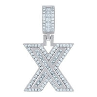 Sterling srebrni unise okrugli i baguette CZ CUBIČKA ZIRkonija simulirana dijamantna slova Personalizirani monogram inicija