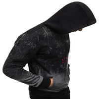 Grianlook muns regularni fit patchwork pulover nacrtač boja blok s kapuljačom s kapuljačom sportskih