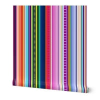 Pozadina kore i palice 12FT 2FT - Serape Stripe Meksički stil Šareni svijetli prilagođeni preklopljivi