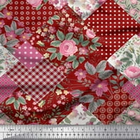 Soimoi Poly Georgette tkanina točka, cvjetni i ček Patchwork dekor tkanina tiskano dvorište široko