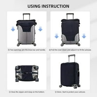 Putni kofer za prtljag, poklopac zgrade doodle kuće Početna Elastična zaštitnica za pranje kofera, srednje