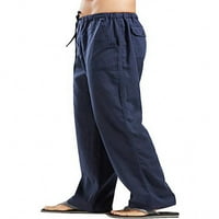 Capreze pamučne pantalone za muškarce pantalone elastične struke hlače hlače hlače s džepovima