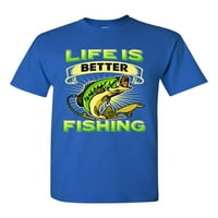 Život je bolja ribarska riba morska životinja smiješna DT odrasla majica