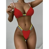 Strungten ženska seksi modna čvrsta kolor kaiki bikini kupaći kostimi s kupaćem kostimi