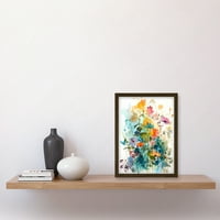 Divlje cvijeće Vodeno-slika Rainbow Boja svijetla cvjetna proljetna terenska umjetnička djela uokvirena