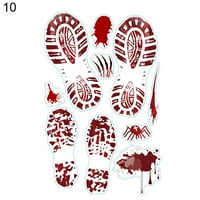 Deyuer prozorski naljepnici Halloween Horror tema Dekorativni PVC krvavi otisci ručnih otiska otisci podne naljepnice