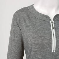 Hoodies za žene Ženski pulover reverl patentne patentne palicama skraćenica kratka