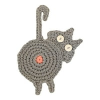 Do 50% popusta, DVKPTBK Cat Butt Funny Piwe Mat Handmade Crochet Mat upijajuća prostirka Pogodna za kućnu uredu Dekoracija Cat Love CAT poklon
